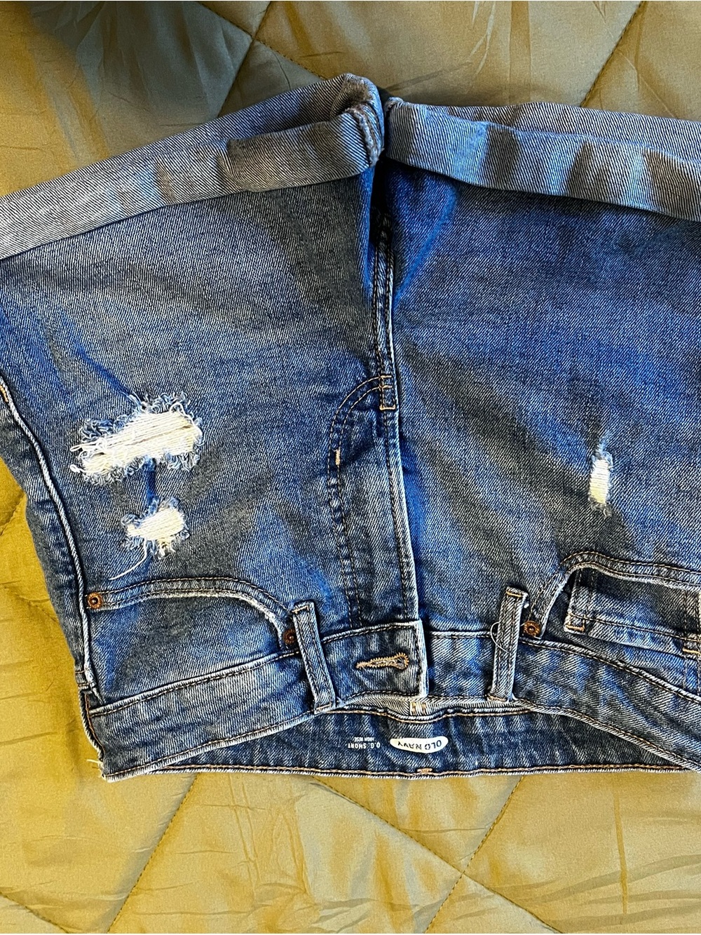 Old Navy Blue Distressed Boyfriend Jeans